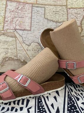 Pre-owned Birkenstock Yao Sandal in Pink Sz 40/9 Narrow Fit Women’s
